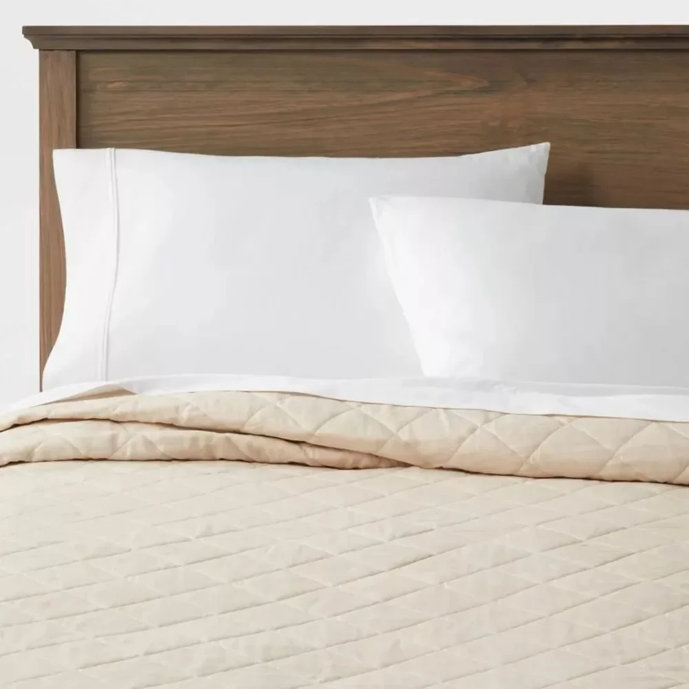 Diamond Stitch Cotton Linen Quilt - Threshold - FULL/QUEEN